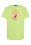 Chiemsee Print-Shirt T-Shirt im Label-Look Neonfarben/Grün/Gelb