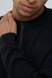 !Solid Cardigan SDCezar Schwarz