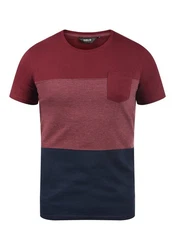 !Solid Rundhalsshirt SDMingo T-Shirt Bordeaux/Lila/Dunkelrot/Rot