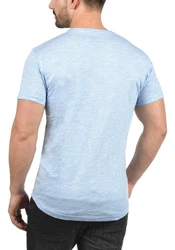!Solid Rundhalsshirt SDFigos Kurzarmshirt Hellblau/Blau/Grau