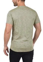 !Solid Rundhalsshirt SDFigos Kurzarmshirt Dunkelgrün/Khaki