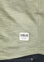 !Solid Rundhalsshirt SDFigos Kurzarmshirt Dunkelgrün/Khaki