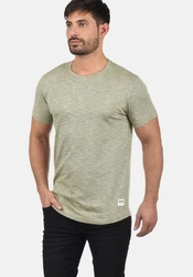 !Solid Rundhalsshirt SDFigos Kurzarmshirt Dunkelgrün/Khaki