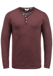 Solid Doriano Herren Longsleeve Langarmshirt mit Grandad-Ausschnitt 