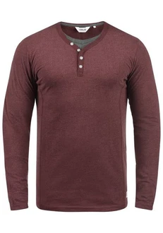 Solid Doriano Herren Longsleeve Langarmshirt mit Grandad-Ausschnitt 
