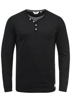 Solid Doriano Herren Longsleeve Langarmshirt mit Grandad-Ausschnitt 