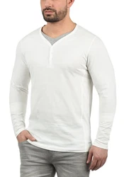 Solid Doriano Herren Longsleeve Langarmshirt mit Grandad-Ausschnitt 