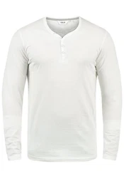 Solid Doriano Herren Longsleeve Langarmshirt mit Grandad-Ausschnitt 