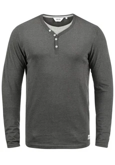 Solid Doriano Herren Longsleeve Langarmshirt mit Grandad-Ausschnitt 