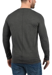Solid Doriano Herren Longsleeve Langarmshirt mit Grandad-Ausschnitt 