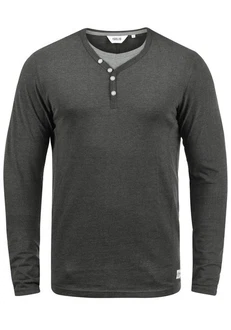 Solid Doriano Herren Longsleeve Langarmshirt mit Grandad-Ausschnitt 