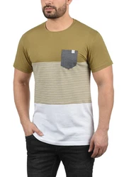 !Solid Malte Herren T-Shirt Kurzarm Shirt Mit Streifen Rundhals (SDMalte) 