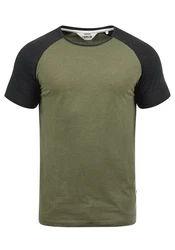 Solid Herren T-Shirt Kurzarm Shirt Mit Rundhalsausschnitt SDBastian Ivy Green Melange (8797)