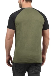 Solid Herren T-Shirt Kurzarm Shirt Mit Rundhalsausschnitt SDBastian Ivy Green Melange (8797)