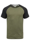 Solid Herren T-Shirt Kurzarm Shirt Mit Rundhalsausschnitt SDBastian Ivy Green Melange (8797)