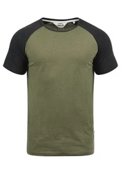 Solid Herren T-Shirt Kurzarm Shirt Mit Rundhalsausschnitt SDBastian Ivy Green Melange (8797)