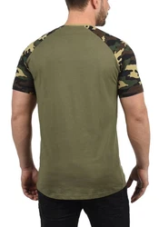 !Solid Cahil Herren T-Shirt Kurzarm Shirt mit Rundhalsausschnitt und Camouflage-Muster 