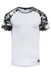 !Solid Cahil Herren T-Shirt Kurzarm Shirt mit Rundhalsausschnitt und Camouflage-Muster Tarnmuster