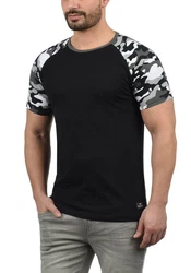 !Solid Cahil Herren T-Shirt Kurzarm Shirt mit Rundhalsausschnitt und Camouflage-Muster 