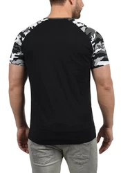 !Solid Cahil Herren T-Shirt Kurzarm Shirt mit Rundhalsausschnitt und Camouflage-Muster 