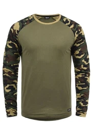 !Solid Rundhalsshirt SDCajus Longsleeve im Baseball-Look