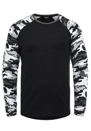 !Solid Rundhalsshirt SDCajus Longsleeve im Baseball-Look