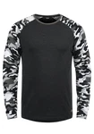 !Solid Rundhalsshirt SDCajus Longsleeve Baseball-Look