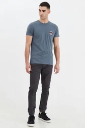 Solid Print-Shirt SDEmmo T-Shirt Blau/Hellblau