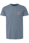 Solid Print-Shirt SDEmmo T-Shirt Blau/Hellblau