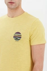Solid Print-Shirt SDEmmo T-Shirt Gelb
