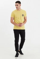 Solid Print-Shirt SDEmmo T-Shirt Gelb