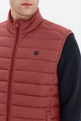 !Solid Steppweste SDSrenson mit Stehkragen Rot/Braun/Dunkelrot/Bordeaux