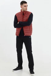 !Solid Steppweste SDSrenson mit Stehkragen Rot/Braun/Dunkelrot/Bordeaux
