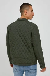 !Solid Steppjacke SDTemmey Stehkragen Dunkelgrün/Grün