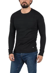 !Solid Strickpullover SDBarima Schwarz