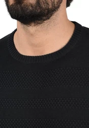 !Solid Strickpullover SDBarima Schwarz