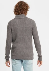 !Solid Strickpullover SDMapari Grau/Dunkelgrau/Braun