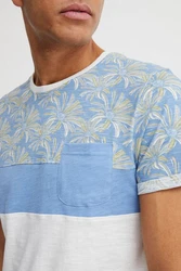 !Solid Herren T-Shirt Kurzarm Shirt Florian Rundhals-Ausschnitt Hellblau/Blau