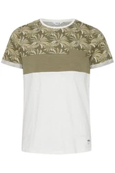 !Solid Herren T-Shirt Kurzarm Shirt Florian Rundhals-Ausschnitt Grün/Dunkelgrün/Khaki/Beige