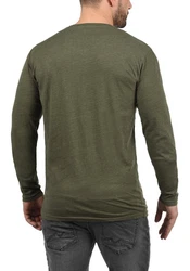 !Solid Langarmshirt SDBeda Longsleeve mit V-Ausschnitt Dunkelgrün/Khaki