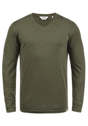 !Solid Langarmshirt SDBeda Longsleeve mit V-Ausschnitt Dunkelgrün/Khaki