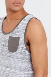 !Solid Tanktop SDImbre Shirt mit Inka Print Grau/Hellgrau