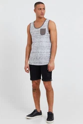 !Solid Tanktop SDImbre Shirt mit Inka Print Grau/Hellgrau