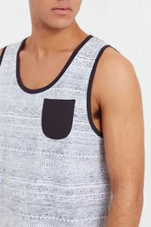 !Solid Tanktop SDImbre Shirt mit Inka Print Hellgrau/Grau/Weiß/Silber