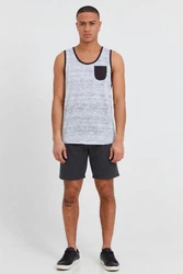 !Solid Tanktop SDImbre Shirt mit Inka Print Hellgrau/Grau/Weiß/Silber
