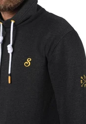 !Solid Herren Sweatshirt Pullover SDKaan mit Tube-Kragen Dunkelgrau/Schwarz/Grau