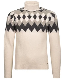 Rollkragenpullover Rollkragen-Pullover gemustert