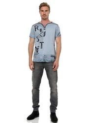 Rusty Neal T-Shirt Grau/Braun