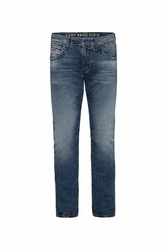 CAMP DAVID Regular-fit Jeans Mnztasche mit Ziernaht Blau/Grau