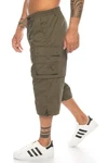 Kendindza Collection Cargobermudas Cargo Taschen Abnehmbare Beine Herren (Bermudas) Khaki/Dunkelgrün